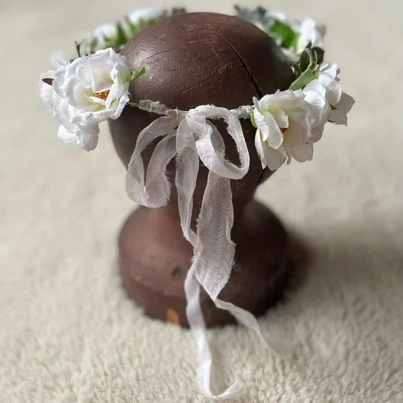 White Rose Flower Crown